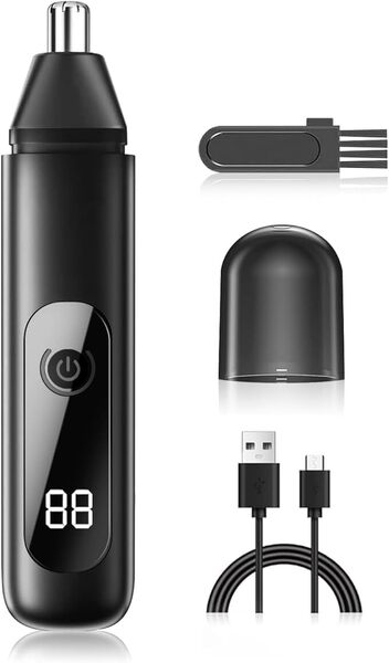 鼻毛カッター/はな毛カッター メンズ 耳毛カッター エチケットカッター 電動鼻毛トリマー USB充電式 水洗い可能 安全設計 高速回転 低騒音