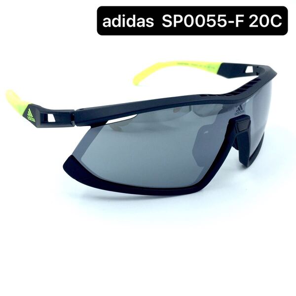【正規品】adidas アディダス サングラス SP0055-F 20C ブラック スポーツサングラス アジアンフィット AsianFitスペアレンズ付