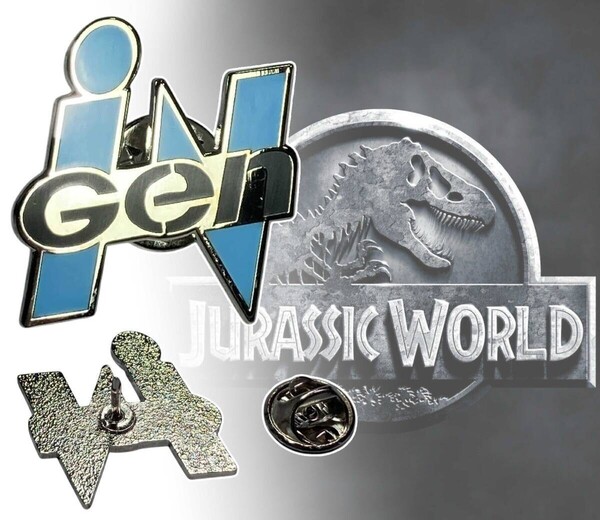 ★送料無料★「ジュラシック・パーク/ジュラシック・ワールド インジェン社 ピンバッジ」tface-g 【タグ:映画、アクセサリー】2 T07/04