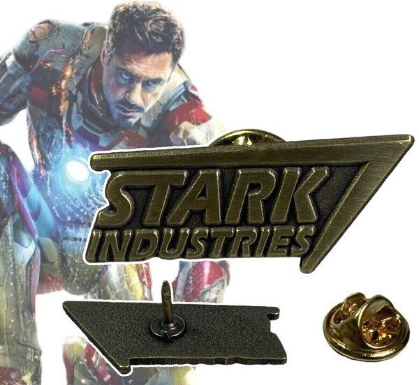 ★送料無料★「アベンジャーズ/アイアンマン スターク・インダストリーズ メタル製 ピンバッジ」tface-g 【タグ:映画】2 T07/07