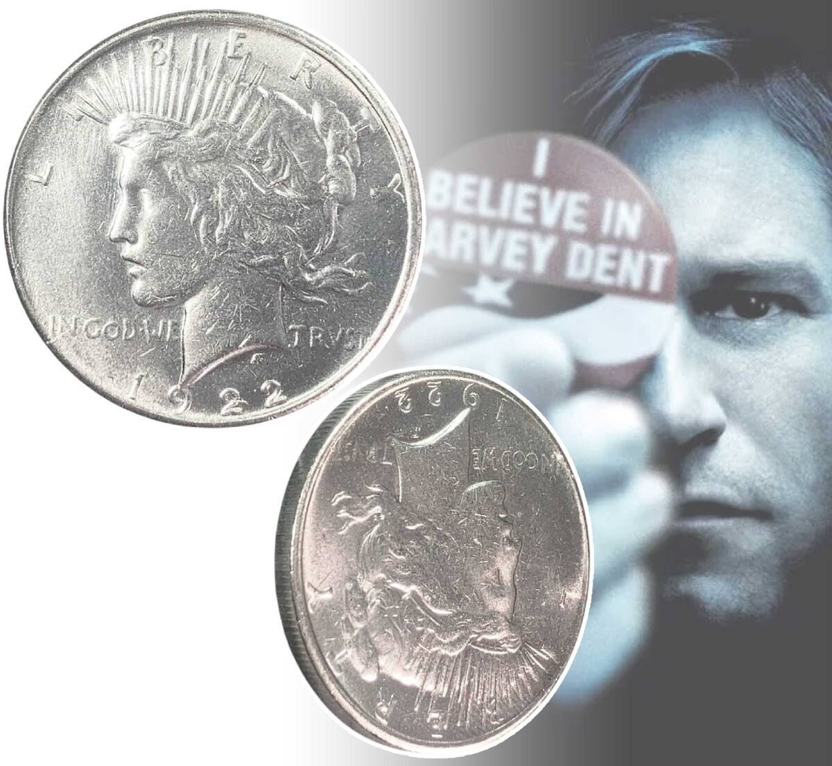 1922年　1ドル銀貨　USA 古銭　銀貨　ヴィンテージ アメリカ 1922年銘 ピースダラー 1ドル銀貨 量目26.72g 美品