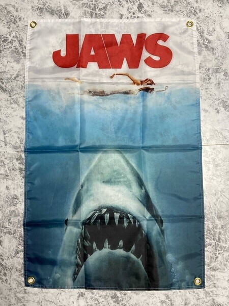 ★送料無料★「JAWS/ジョーズ スティーブン・スピルバーグ 監督 布製 大型 ポスター」tface-g 【タグ:映画、インテリア】 T07/02