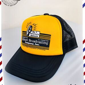 .3-41新品 53から55 キッズ メッシュキャップ 男女兼用 イエロー 帽子 USA 子供