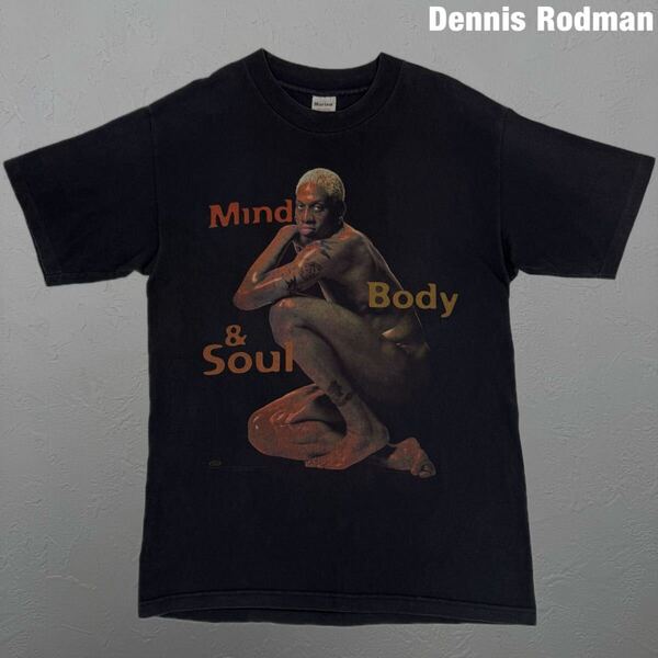 デニスロッドマン 90s ビンテージ mind body & soul Tシャツ Murina vintage 古着 NBA バスケットボール Rodman
