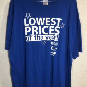 14-83【即決】★送料無料★2XLサイズ★US古着Tシャツ★ブルー★MATTRESS WAREHOUSE★LOWEST PRICES OF THE YEAR!★GILDAN 綿100%★