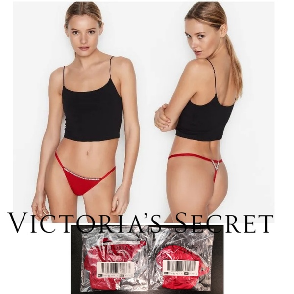 Victoria's Secret ヴィクトリア シークレット シャイン Vストリング パンティー Tバック ショーツ Lipstick 未開封品 送料無料