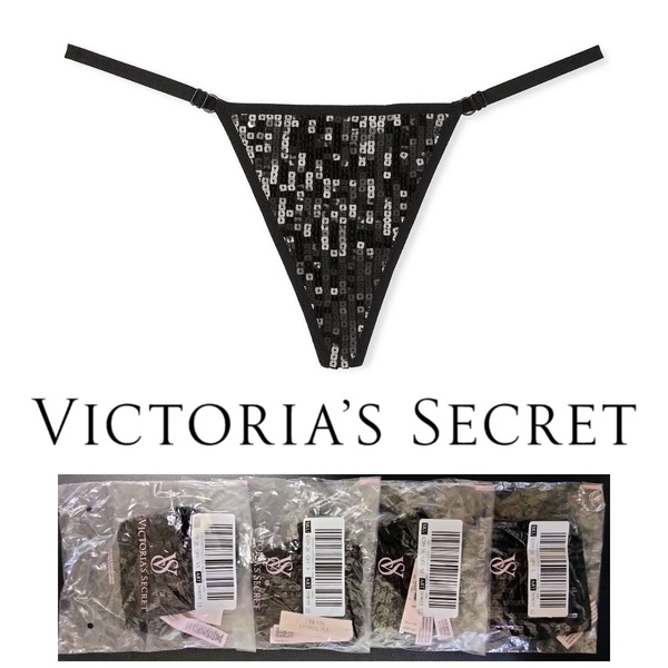 Victoria's Secret ヴィクトリア シークレット スパンコール メッシュ Vストリング Tバック ショーツ