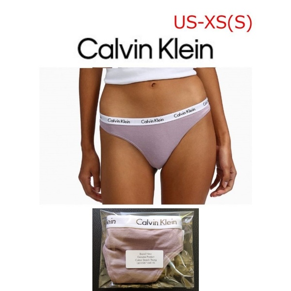 CALVIN KLEIN カルバンクライン コットン ロゴ ソング Tバック ショーツ ラベンダー US-XS(日本サイズS) レディース下着