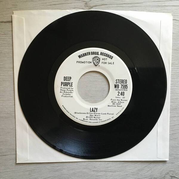 DEEP PURPLE LAZY US盤 PROMO