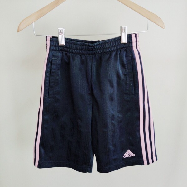 0723/140/adidas キッズ ハーフパンツ ジャージ スポーツ ネイビー ピンク