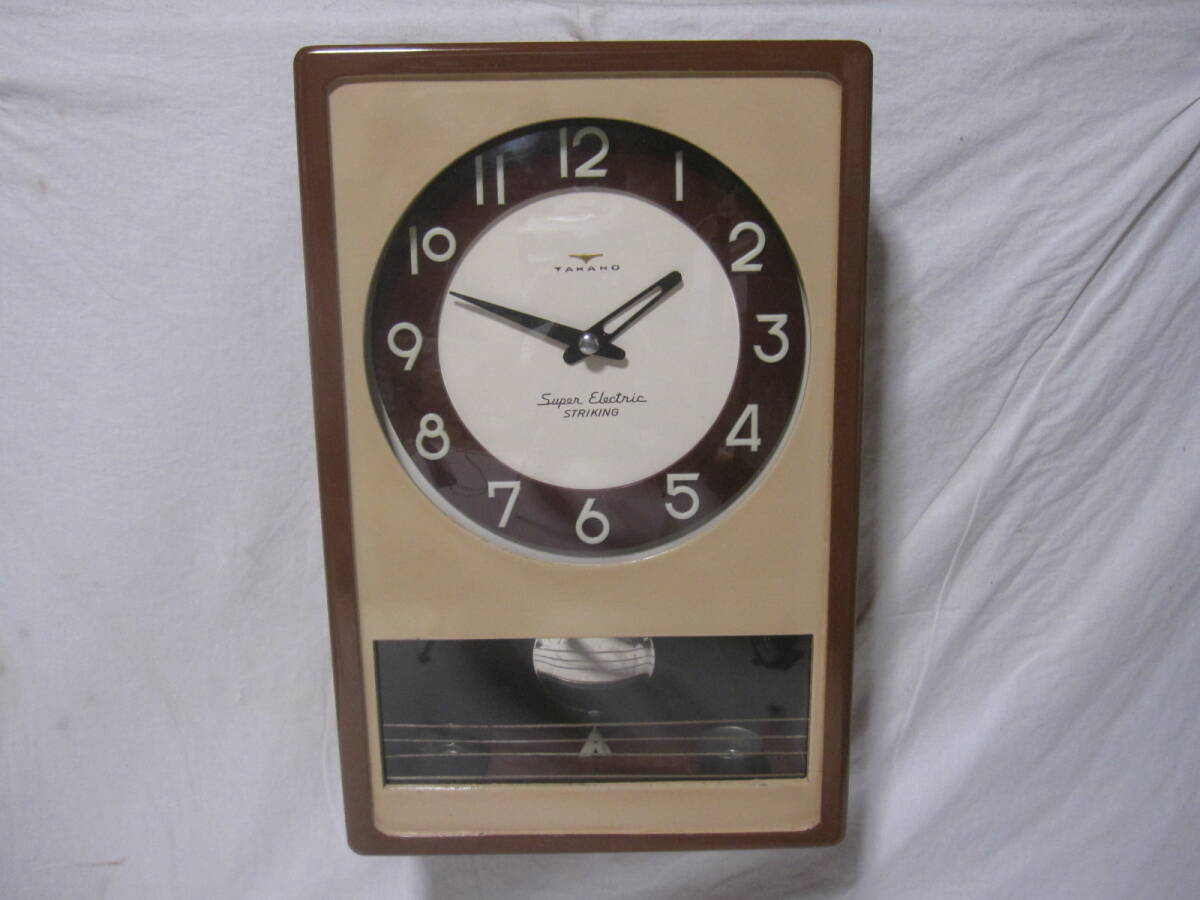 アンティーク柱時計◆タカノ◆整備済、動作確認◆美品◆25-02-01-01 アンティーク柱時計◇タカノ◇整備済、動作確認◇美品◇25-02-