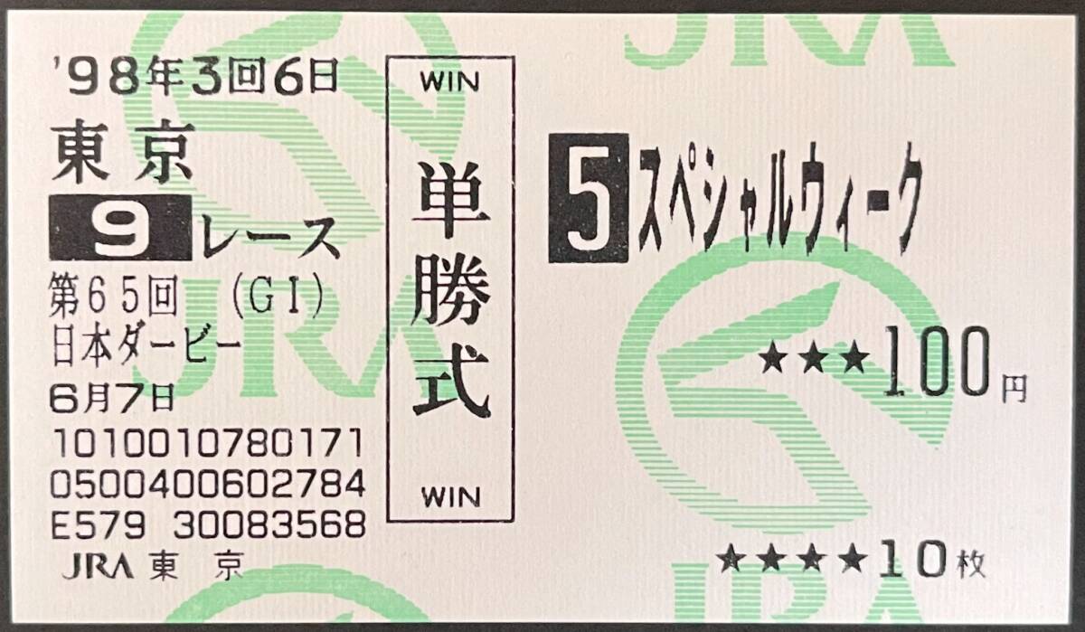 【タニノギムレット】日本ダービー(現地的中馬券/旧馬券) Yahoo!オークション -「日本ダービー現地的中馬券」(終了した