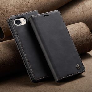 iPhone 16e レザーケース アイフォン16e ケース iPhone16e カバー 手帳型 カード収納 ブラック