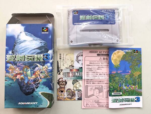 スーパーファミコン 聖剣伝説3 ゲームソフト 箱 説明書 SFC 起動確認済み