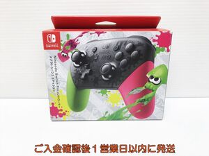 【1円】任天堂 純正 Nintendo Switch Proコントローラー スプラトゥーン2 HAC-013 ニンテンドースイッチ 動作確認済 N07-349yk/F3