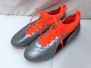PUMA футбол шиповки обувь 27cm флуоресценция orange x оттенок серебра мужской Puma one 3 кожа HG SS-435258
