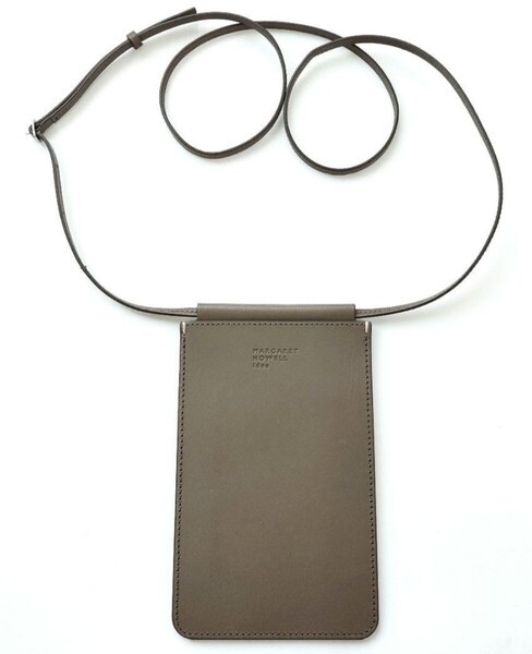 a my マーガレットハウエルアイデア スマホショルダー 牛革 モカ レザー 本革 MARGARET HOWELL idea