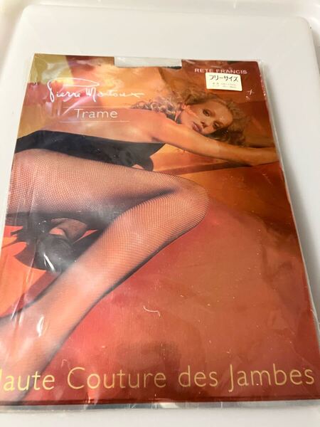 【送料無料】 pierre mantoux trame L nero collant rete francis ピエールマントゥー 網 タイツ 黒 ネット tights 高級 イタリア製