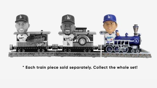 【大谷翔平、ベッツ、フリーマン】ドジャース急行列車ボブルヘッド!3個セット!新品、未使用