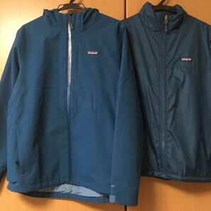 【使用少・美品】パタゴニア ボーイズ フォーインワンエブリデージャケット 紺 XXLサイズ(大人S-Mサイズ)