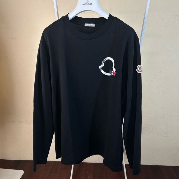 【23年モデル】【美品】 MONCLERモンクレールロンT長袖Tシャツ黒S
