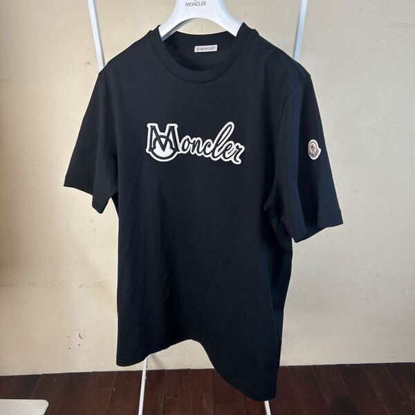 【25年モデル現行】【未使用】MONCLER モンクレール半袖Tシャツ黒S