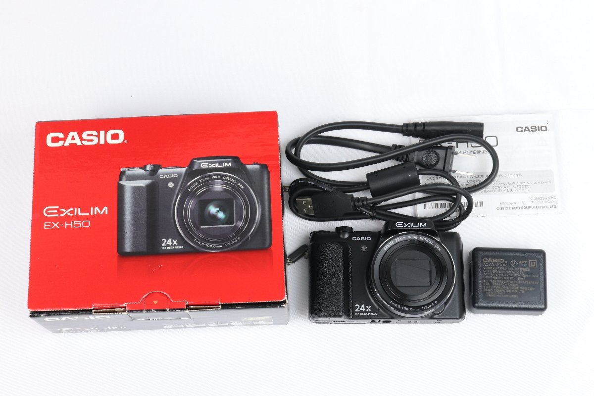 【美品】CASIO EXILIM EX-H50 ブラック 動作確認済 Yahoo!オークション -「casio exilim ex-h50」の落札相場・落札価格