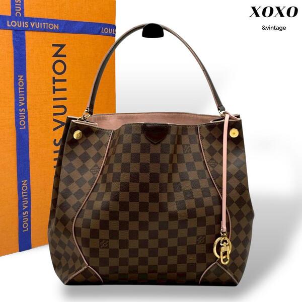 希少 LOUIS VUITTON カイサ ホーボー ダミエ エべヌ ハンドバッグ ルイヴィトン ワンショルダーバッグ