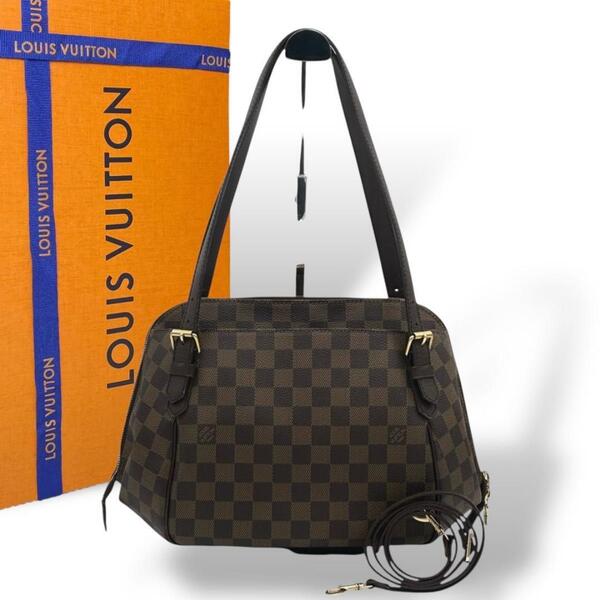 希少品 LOUIS VUITTON ダミエ べレムMM エベヌ ハンドバッグ ルイヴィトン ショルダーバッグ 2way