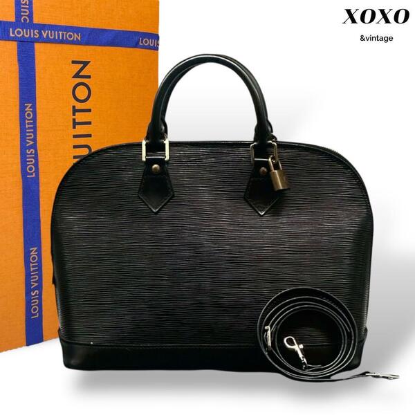 未使用級 ルイヴィトン エピ アルマ M52142 ハンドバッグ レザー 黒 ブラック ノワール Louis Vuitton ショルダーバッグ 2way