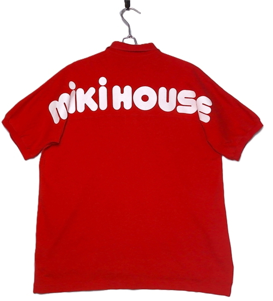即決 mikihouse ミキハウス メンズ バックロゴ ポロシャツ:SIZE=L