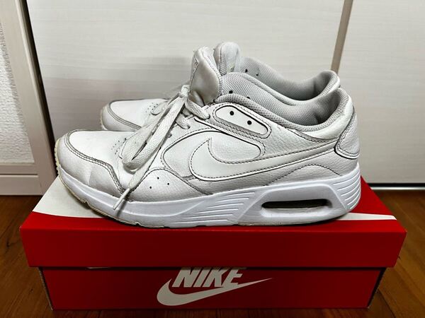 送料無料 27.0cm ナイキ スニーカー メンズ レザー NIKE AIR MAX SC LEA エア マックス SC LEA ホワイト 白