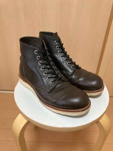廃盤希少 8190 茶芯 RED WING ブーツ アイリッシュセッター US7.5 25.5 7.5D 8165 レッドウィング チャコール ラフ&タフ USA製 アメリカ製