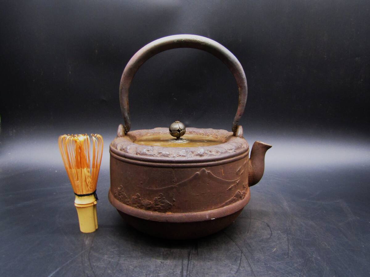時代 龍文堂 在銘 古銅銅製 建水 古代紋 煎茶具 径16.7cm 1025g Yahoo!オークション -「鉄瓶 龍文堂」(アンティーク