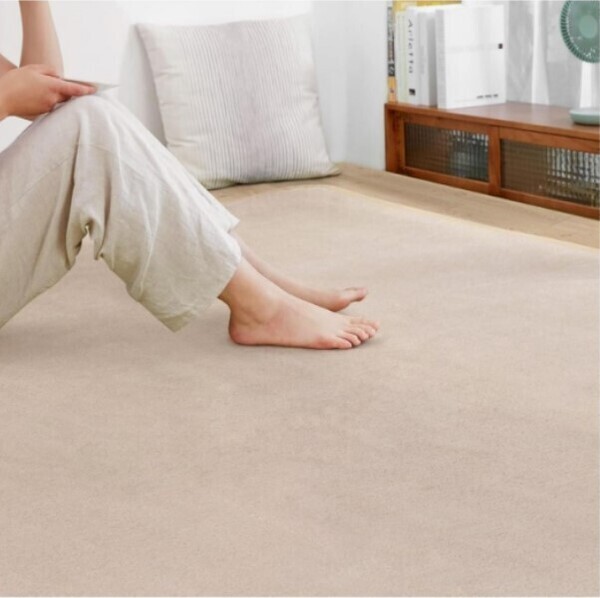 【1畳】 絨毯 カーペット ラグマット 100*140 SOMANT 【ライトキャメル】 冬用 低反発 厚手 抗菌防臭加工 防音 防ダニ