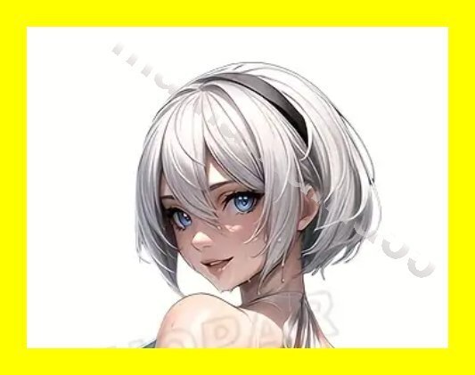 ステッカーNo.107 PC 車 デカール 防水 かわいい 可愛い シール 女の子 アニメ 痛車 白髪 ビキニ プール楽しいよ! ラスト1入荷未定
