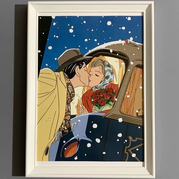 ■わたせせいぞう■「『NIAGARA SONG BOOK 3』 #4 / 『Singin' in the Snow 1996』」/A4額装品/貴重イラスト/印刷物/インテリア G3153