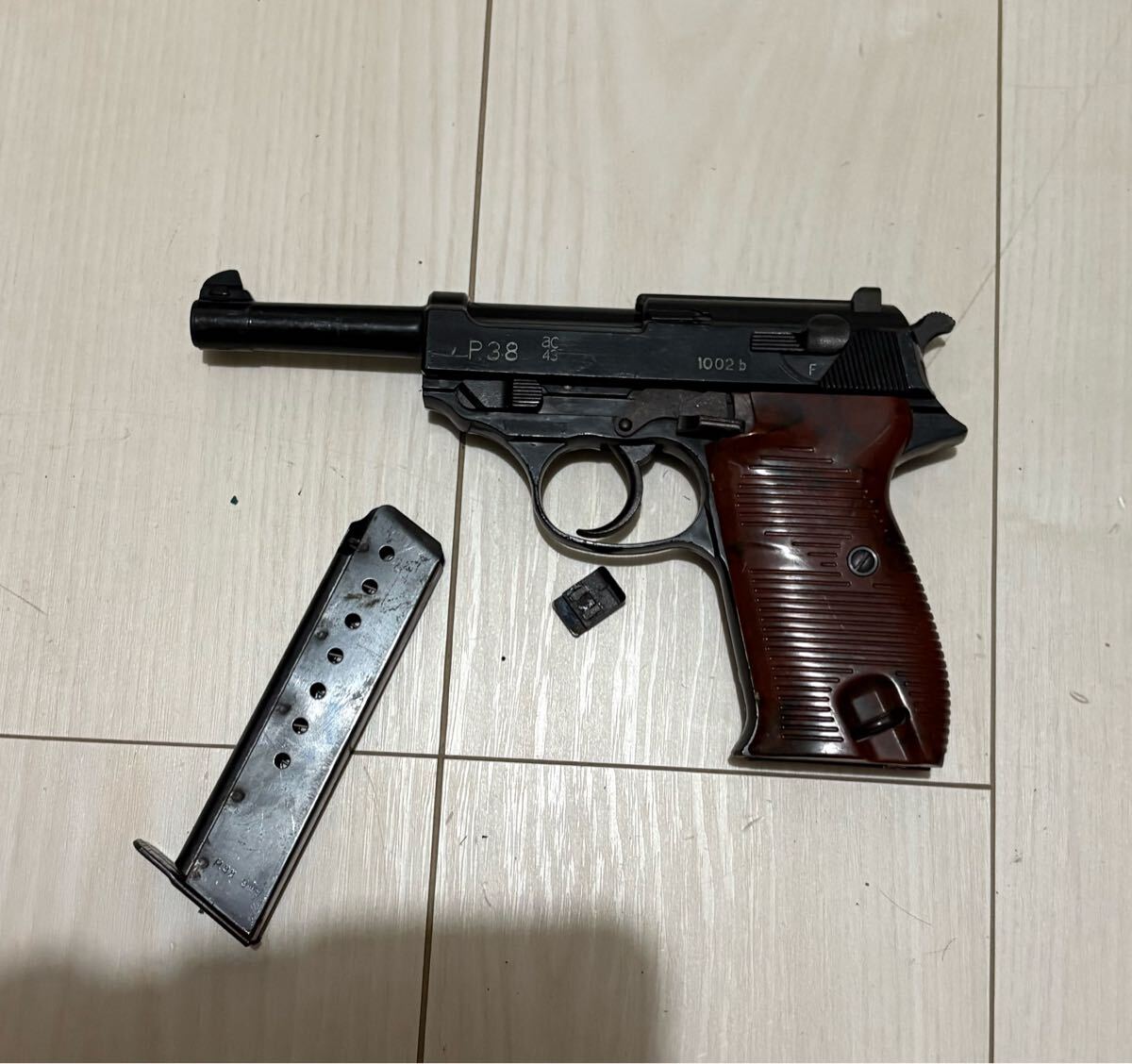 未使用 マルゼン ワルサーP38 +スペアマガジン付 ミリタリーモデル Yahoo!オークション -「ワルサーp38 マガジン」(トイガン