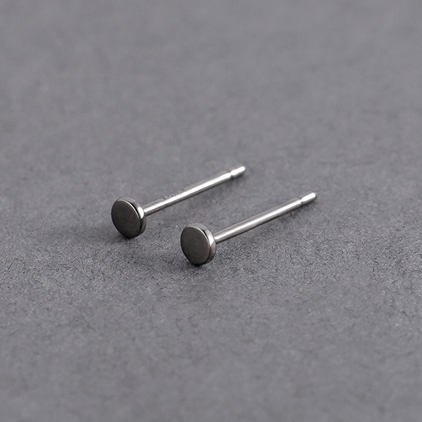 ミニマム デザイン キャッチピアス ★ スタッドピアス メンズ シルバー925 20G B 新品 未使用 シンプル カジュアル 韓国 両耳用【PN2-503】