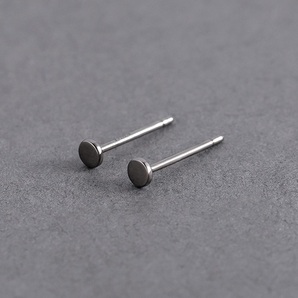 ミニマム デザイン キャッチピアス ★ スタッドピアス メンズ シルバー925 20G B 新品 未使用 シンプル カジュアル 韓国 両耳用【PN2-503】