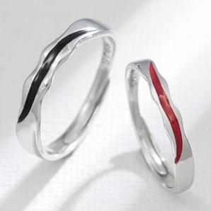 《 送料無料 》 ペアリング シルバー925 メンズ レディース フリーサイズ 指輪 新品 人気 未使用 カップル お揃い 2点セット 【PN3561】