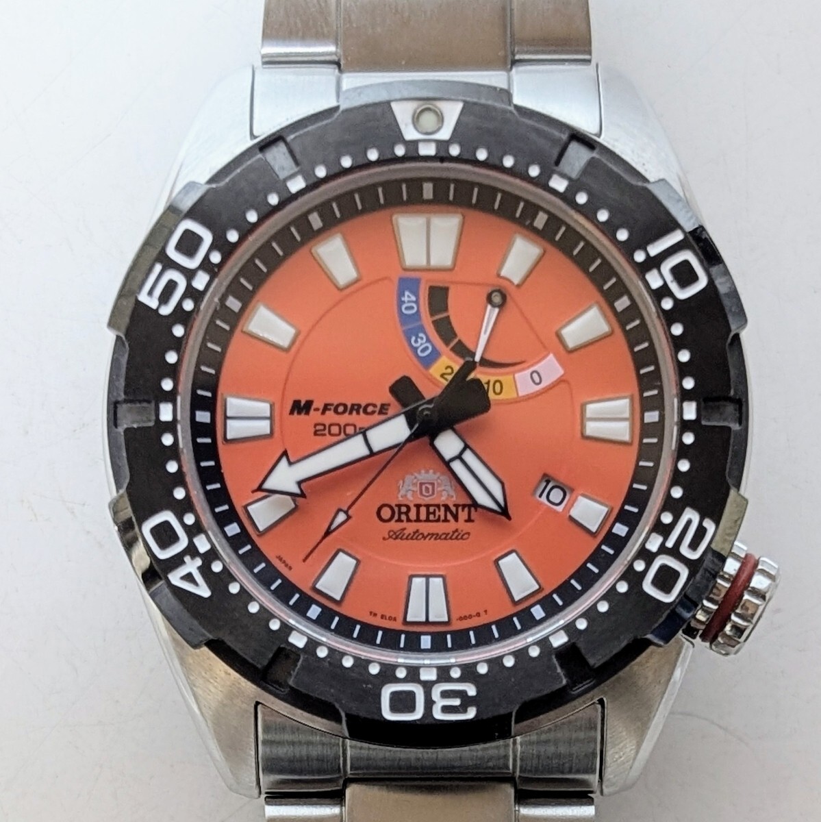 【美品 希少】オリエント エムフォース EL06-D0-B 自動巻き 赤文字盤 Yahoo!オークション -「orient m-force」の落札相場・落札価格