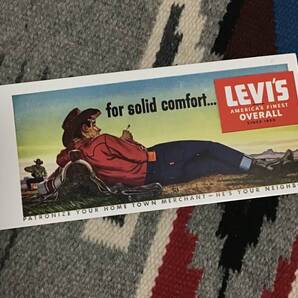 【送料込 レア アーカイブ コレクション】40s LEVI‘’S ノベルティ インクブロッターカード / 501 506 507 XX 66前期 BigE 大戦 バーナー
