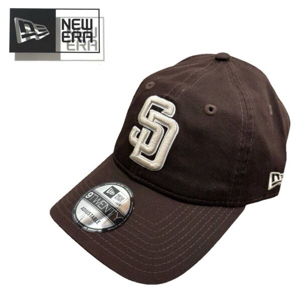 ☆正規品新品☆NEWERA 9TWENTY ニューエラ キャップ 帽子 パドレス ブラウン×ベージュ 920シリーズ 野球帽 コットンキャップ 柔らか MLB