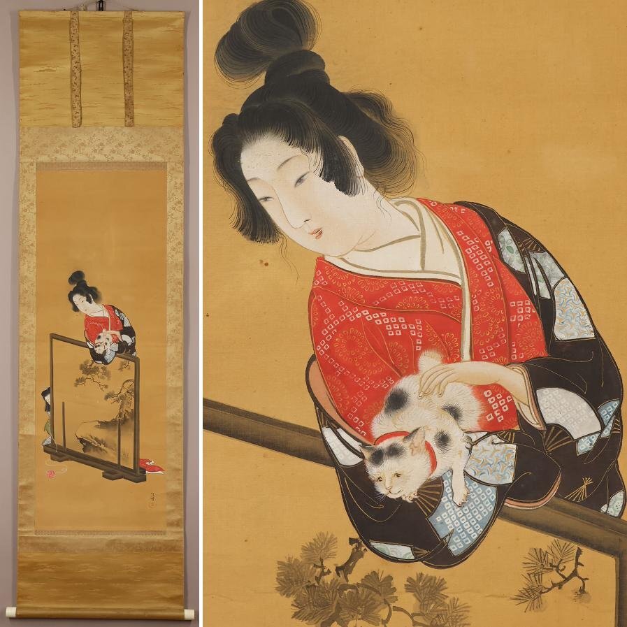 美人画 肉筆 絹本大幅 Yahoo!オークション -「美人画」(日本画) (絵画)の落札相場