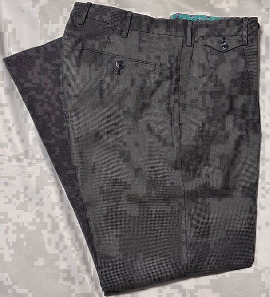 状態良好 PT TORINO ピーティートリノ サイズ 48 M~L コットンパンツ ネイビーグレー系 GENTLEMAN FIT スラックスパンツ ワンプリーツ