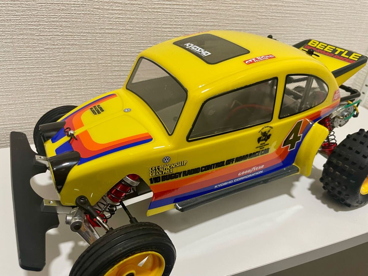 京商 ビートル beetle メカ付完成車HGショックとユニバーサルシャフト装備 Yahoo!オークション -「ビートル」(京商) (組立キット(電動