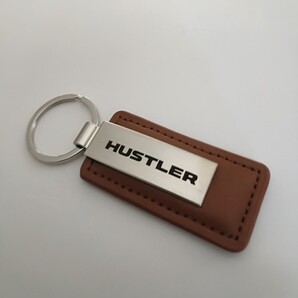 ハスラー HUSTLER 本革 キーホルダー ブラウン レザー