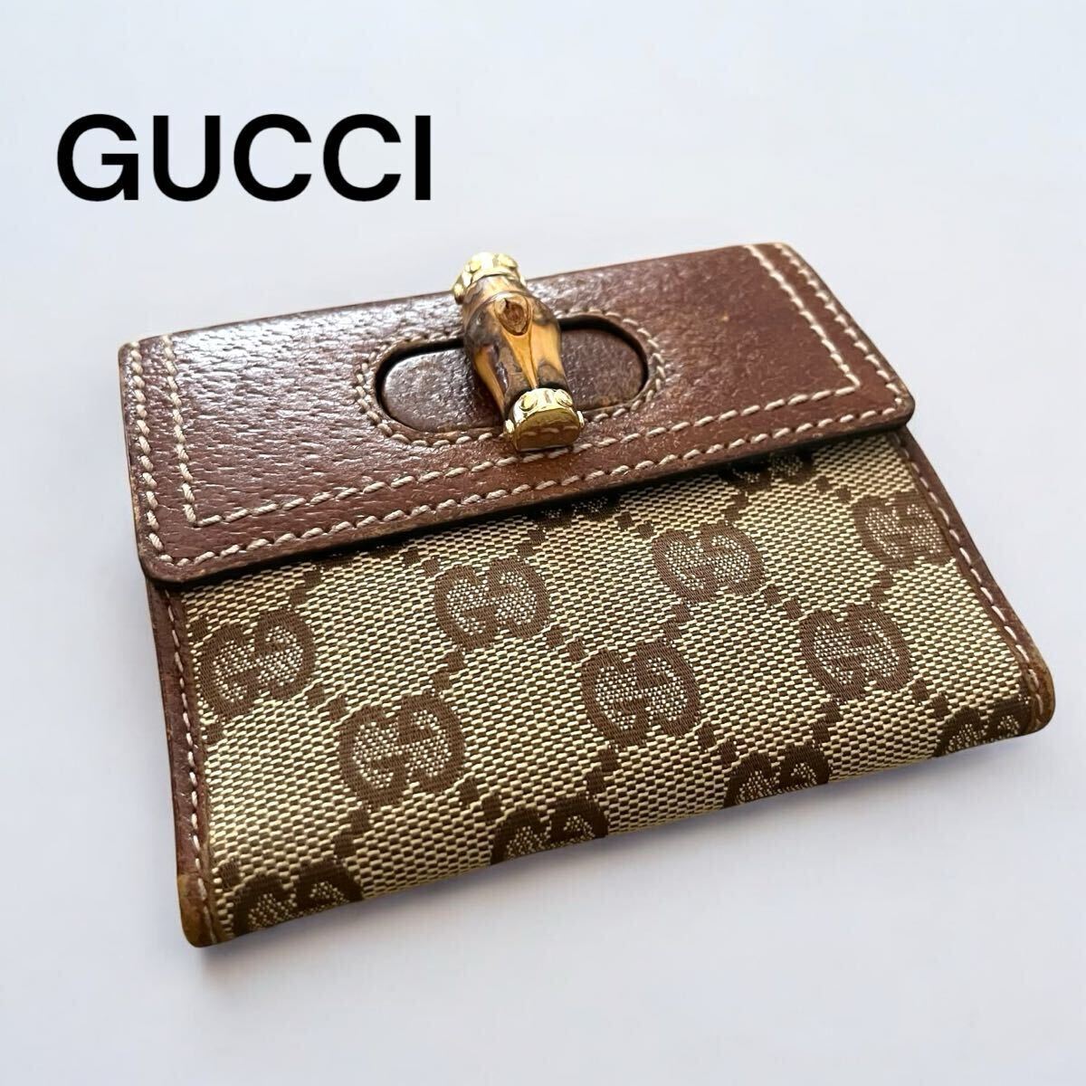 【新品 未使用級】GUCCI バンブー キャンバス レザー 二つ折り財布 GG柄 2025年最新】Yahoo!オークション -グッチ 二つ折り財布 バンブー
