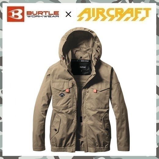 綿 100% 【 新品 送料無料 】 M バートル BURTLE サイド ファン 長袖ブルゾン 空調服 AC2041 カーキ エアー クラフト 2025 新商品